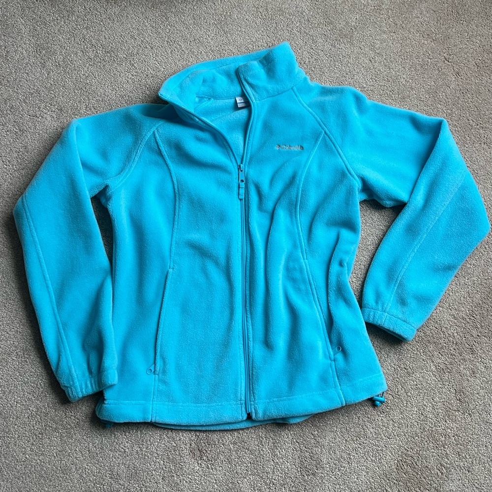 columbia full zip jacket | size medium blue jacket | like new
